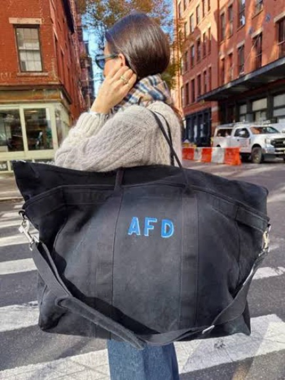 Alex Mill The Perfect Weekend Tote Black EUC not monogrammed